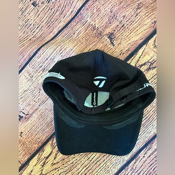 TAYLOR MADE Embroidered R9 Burner Black One Size Adjustable Golf Hat / Cap - Picture 5 of 8